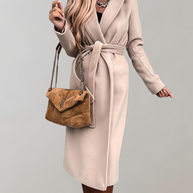 Lange Herbstjacke Für Damen Mit Jacke Mit Gürtel