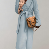 Lange Herbstjacke Für Damen Mit Jacke Mit Gürtel