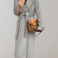 Lange Herbstjacke Für Damen Mit Jacke Mit Gürtel