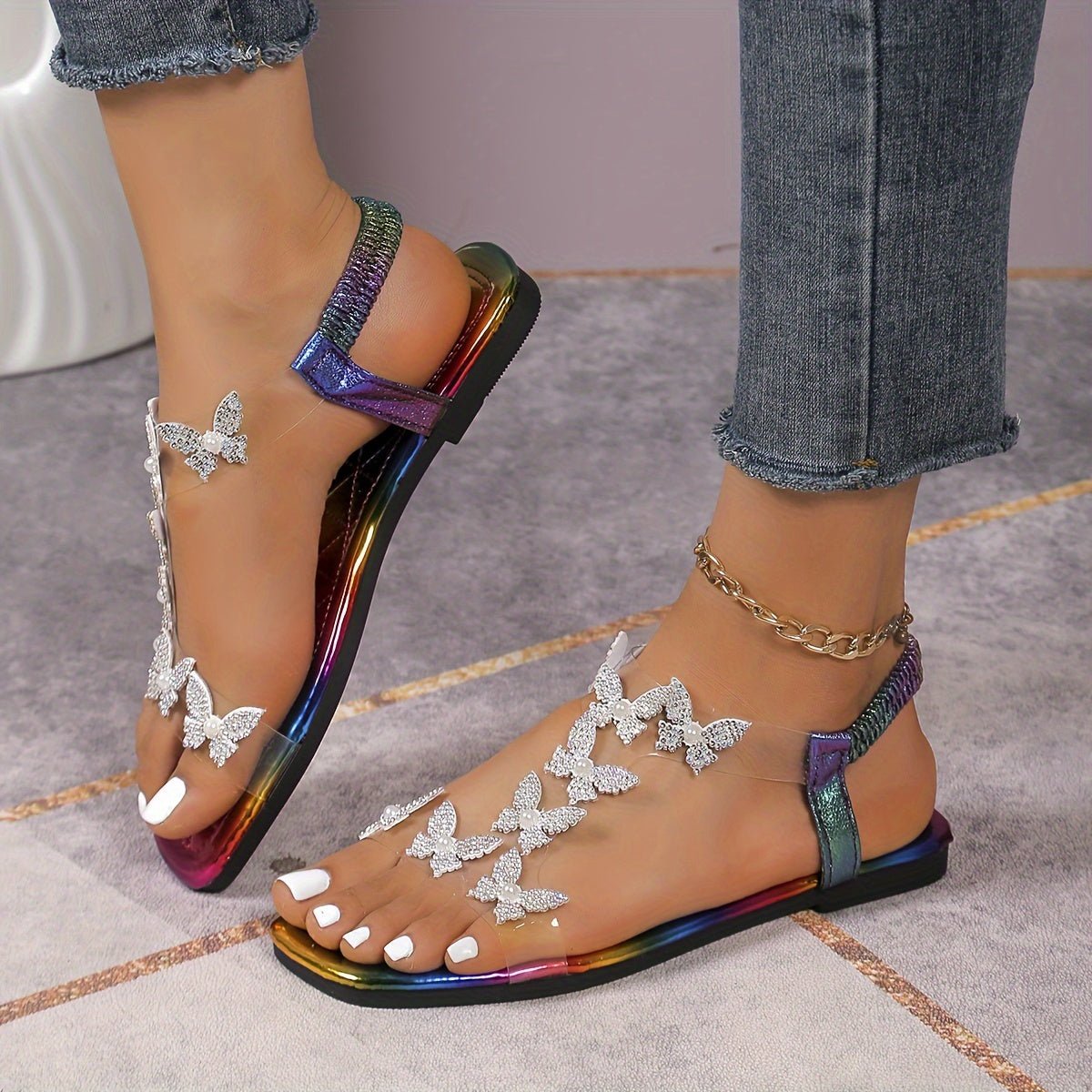 WW | Funkelnde Strass Sandalen