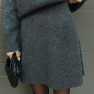 WW | teilige Strickset - Damenpullover und Rock mit lässiger Passform