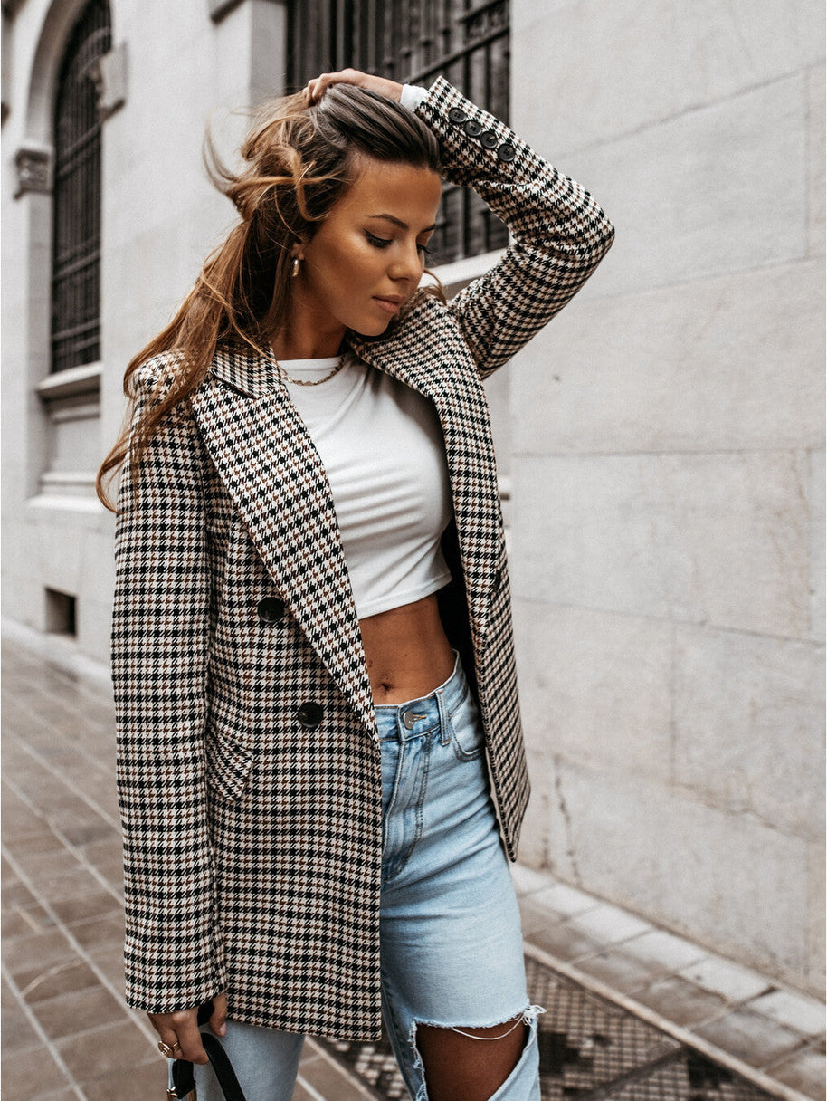 Karierter Blazer