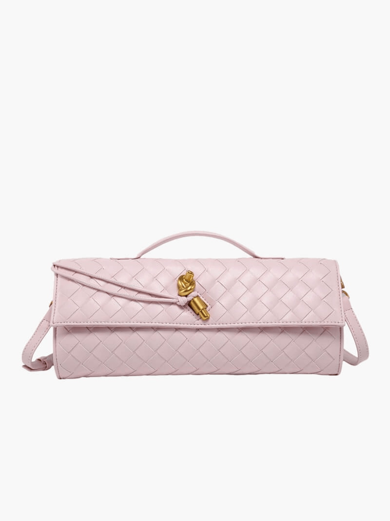 WW | Luxuriöse Gewebte Handtasche Mit Goldverschluss