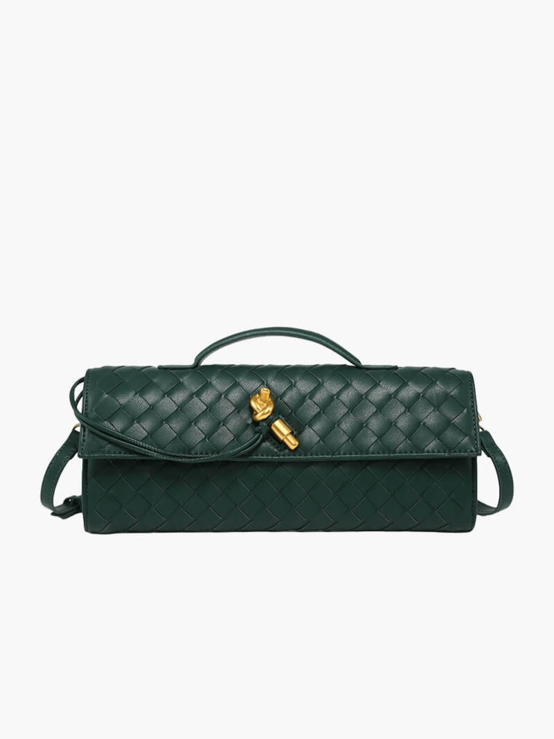 WW | Luxuriöse Gewebte Handtasche Mit Goldverschluss