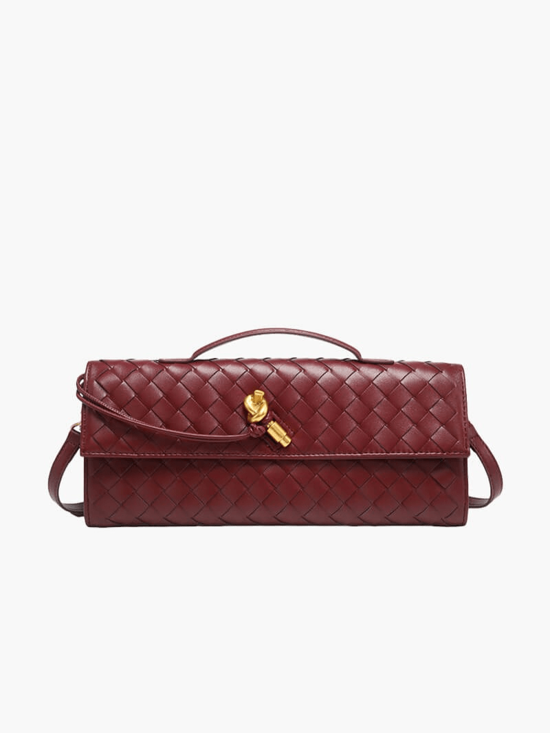 WW | Luxuriöse Gewebte Handtasche Mit Goldverschluss