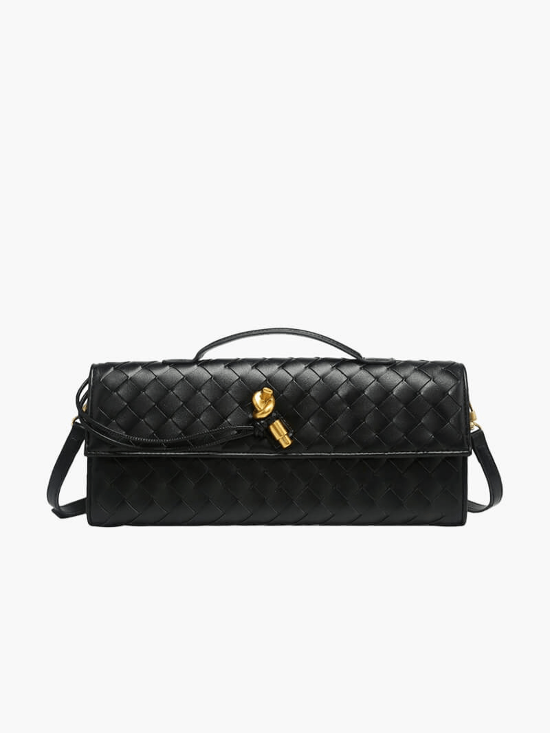 WW | Luxuriöse Gewebte Handtasche Mit Goldverschluss