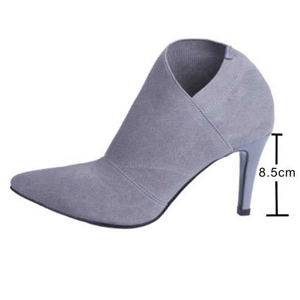 WW | Damenschuhe für Jugendliche Höhe 8,5 cm Absatz Material Stiefel