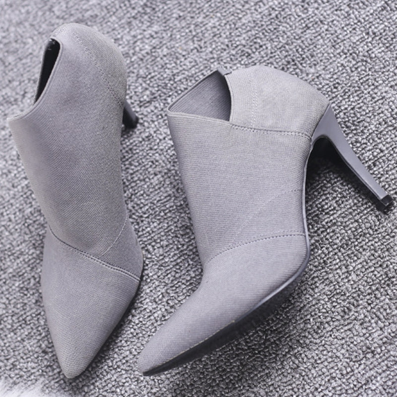 WW | Damenschuhe für Jugendliche Höhe 8,5 cm Absatz Material Stiefel