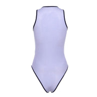 WW | Athletic Contrast Träger Kreuzgurt Mesh Bodysuit