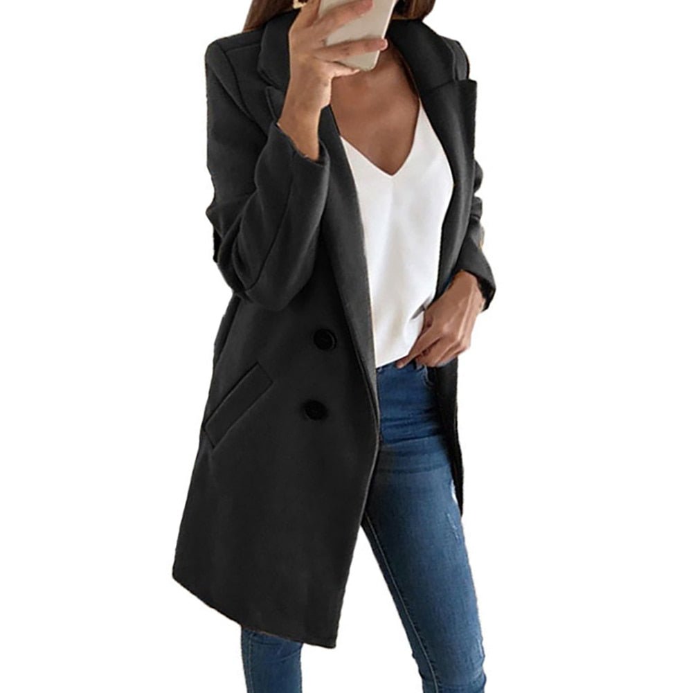 AUROZA – Ein eleganter langer Blazermantel - FashionWOLF