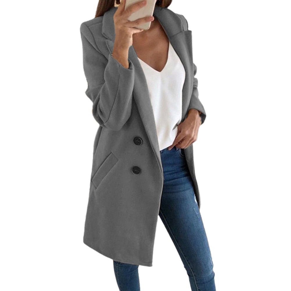 AUROZA – Ein eleganter langer Blazermantel - FashionWOLF
