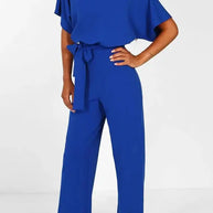 WW | Eleganter Jumpsuit mit weitem Bein und Taillengürtel
