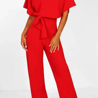 WW | Eleganter Jumpsuit mit weitem Bein und Taillengürtel