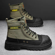 WW | Herren lässige sportliche Canvas Stiefel mit dicker Sohle