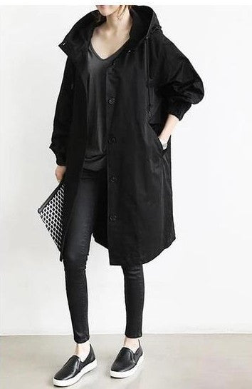 WW | Mid Length Damen Windbreaker Mit Langen Ärmeln
