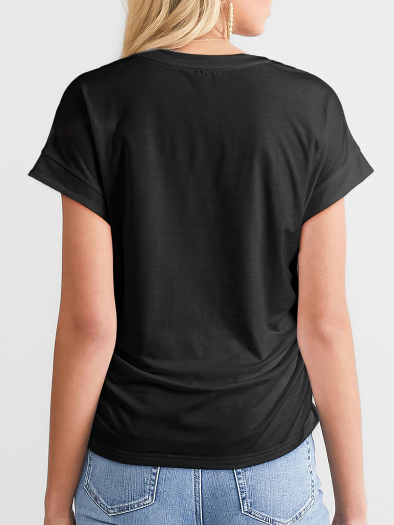 WW | Raffiniertes Rundhals Kurzarm T-Shirt