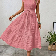 WW | Baumwollkleid mit Rüschenärmeln