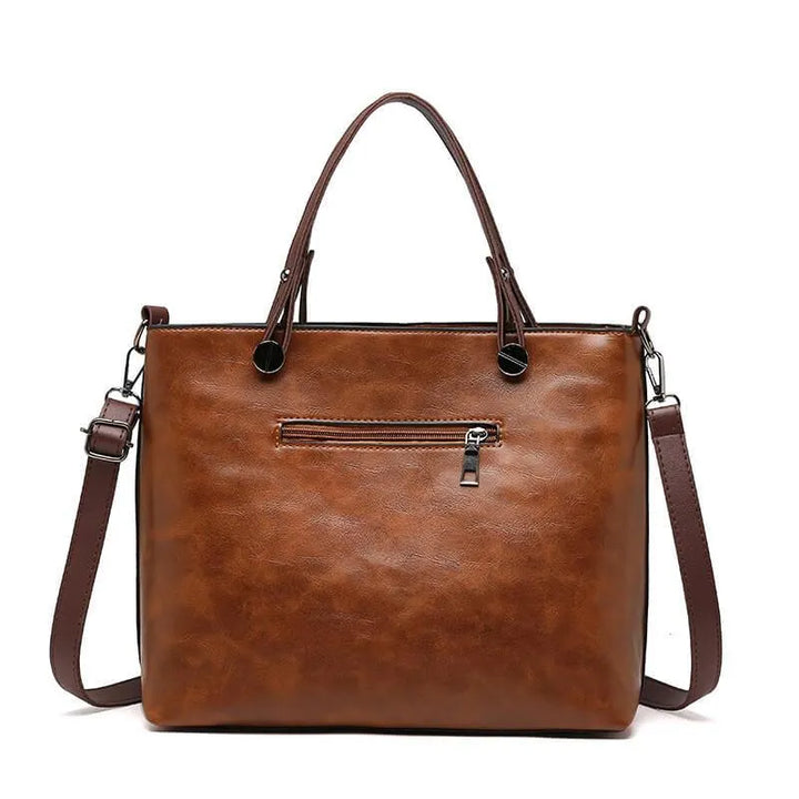 Zeitlose Damen-Handtasche mit Reißverschluss & verstellbarem Riemen