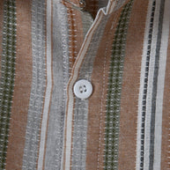 WW | Gestreiftes Baumwoll Leinen Herrenhemd für entspannte Looks