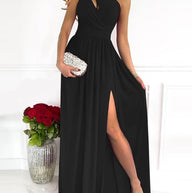 ÉléganceOne™ – One-Shoulder Maxikleid mit Schlitz & Cut-Out Detail