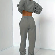 WW Jogginganzug | Lässig weicher 2-teiliger Damenanzug mit Pullover und passender Hose