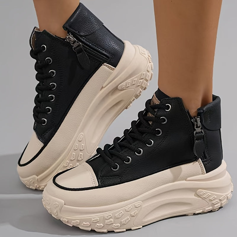 WW | Lässige Plateau Knöchelhohe Sneaker