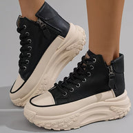 WW | Lässige Plateau Knöchelhohe Sneaker