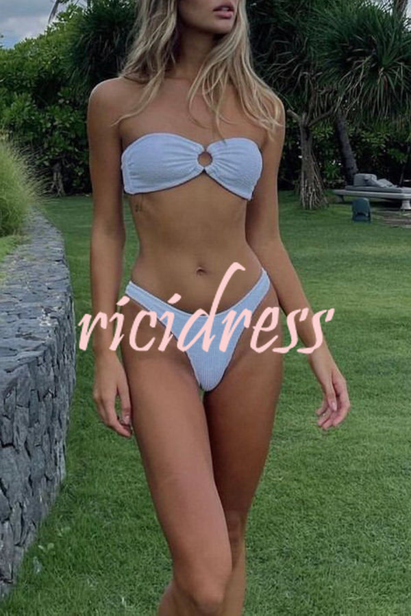 WW Bandeau-Bikini mit Ringausschnitt