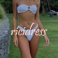 WW Bandeau-Bikini mit Ringausschnitt