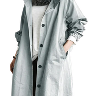Übergroße Kapuzen-Windbreaker-Regenjacke