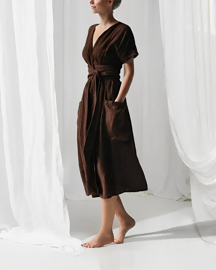 W&W Mode - Strickkleid mit Schnürung und Taschen