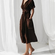 WW - Strickkleid mit Schnürung und Taschen