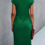 WW | Stylisches Figurbetontes Kleid mit Rundhalsausschnitt