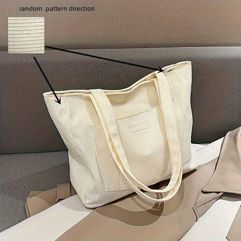WW | Elegante Damen-Tasche Aus Hochwertigem Cordstoff Vegan Leather