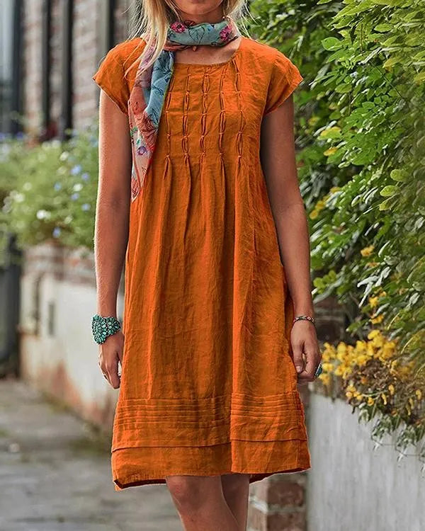 WW | Vintage und Casual Damenkleider aus Festem Leinen