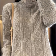 WW |  Wollstrickpullover mit gemütlichen langen Ärmeln Pullover Damen - Perfekt für Freizeitkleidung