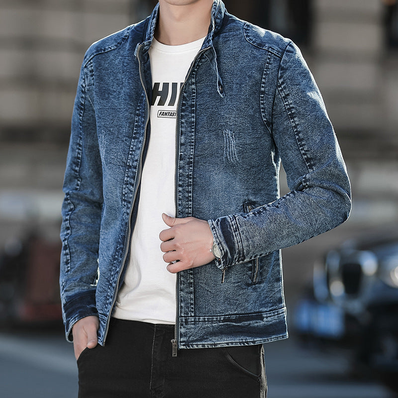 W&W Mode | Lässige Baumwoll Jeansjacke Für Herren