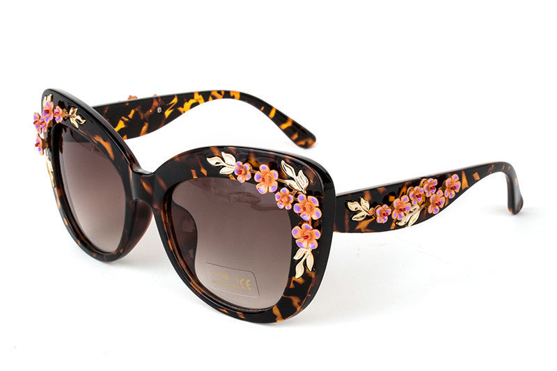 W&W Mode | Exquisite Damen Sonnenbrille Mit Blumenmuster