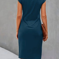WW | Stylisches Figurbetontes Kleid mit Rundhalsausschnitt