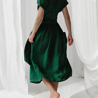 WW - Strickkleid mit Schnürung und Taschen