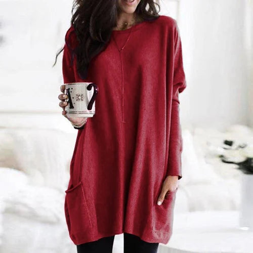 WW | Tunika mit Taschen - bequeme Damen Oversized Top