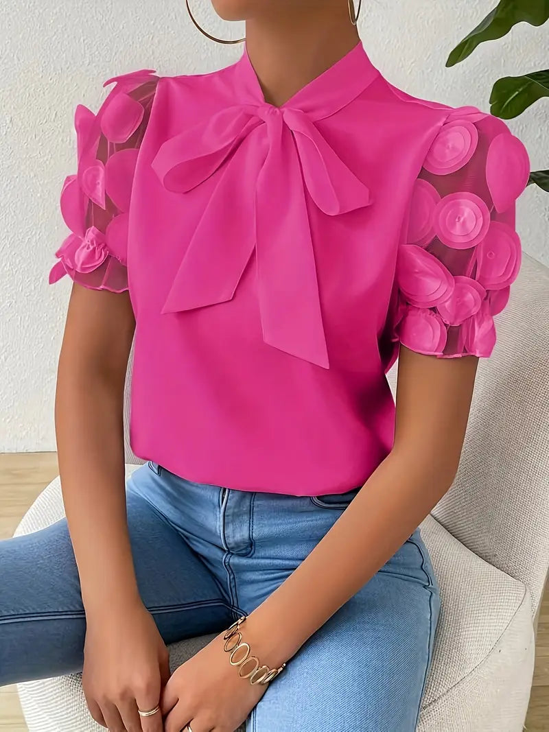 WW | Bluse mit Transparenten Puffärmeln