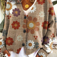 WW | Bedruckte Boho-Weste im Vintage-Stil