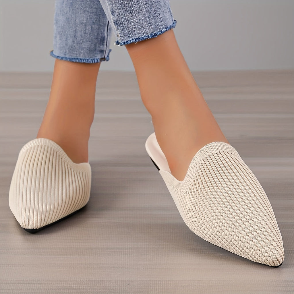 WW | Strick Flache Mules Für Damen