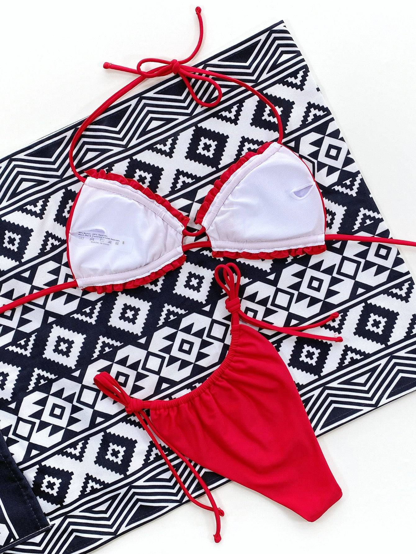 WW | Rüschentrill Halterneck Bikini Set