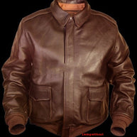 WW | Retro Übergroßer Us Air Force Fellimitationsledermantel