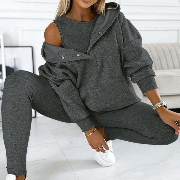 W&W Mode | 3-Teiliges Damen-Sportset Für Herbst Und Winter