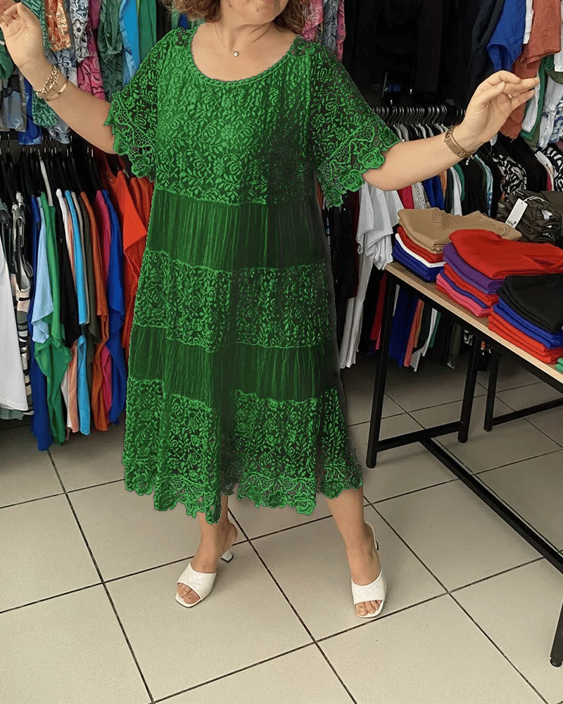 WW | Stilvolles Kleid Mit Feiner Spitzenverzierung