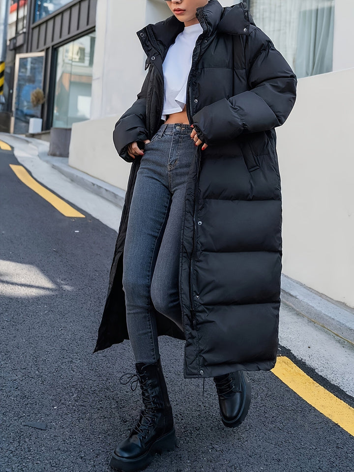 W&W Mode Lange Fleece Puffer Winterjacke Für Frauen | Ideal Für Winter