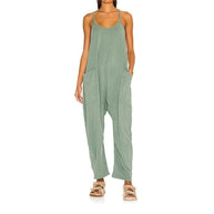 WW | Locker Weites Bein Ärmelloser Jumpsuit Für Damen